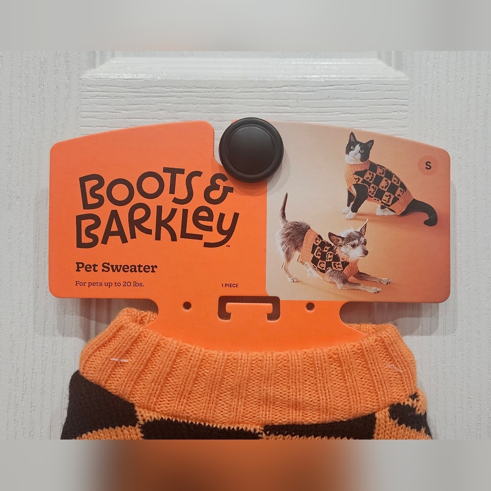 NWT Pet Halloween Checkered Pumpkin Sweater Costume Size S NEW - Picture 7 of 8